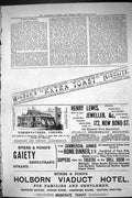 Old Print 1885 Holborn Hotel Conservatories Messenger Wilson Lewis Gaiety 19th