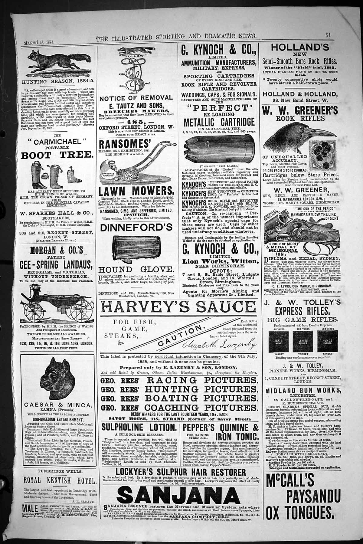 Antique Print Sporting Dramatic News 1885 Sanjana Ransome Mowers Dinnefords