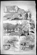Old Sporting Dramatic News 1885 Trout Fishing Beresford Dale Izaak Wa Victorian