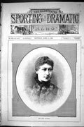 Antique Old Print Sporting Dramatic News 1885 Miss Susie Vaughan Lady Woman
