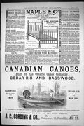 Antique Old Print Sporting Dramatic News 1885 Maple Furniture Cording Canoes