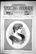 Antique Old Print Sporting Dramatic News 1885 Miss Minnie Mario Lady Woman 19th