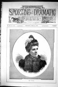 Old Antique Print Sporting Dramatic News 1885 Mrs Conover Beautiful Lady 19th