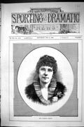 Old Print Sporting Dramatic News 1885 Portrait Miss Florence Warden Lady 19th