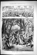 Old Sporting Dramatic News 1885 Scenes Nadeshda Theatre Actors Fristo Victorian