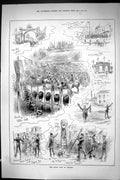 Old Sporting Dramatic News 1885 Royal Visit Ireland Ulster Hall Belfa Victorian