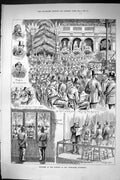 Old Sporting Dramatic News 1885 Opening Inventions Exhibition Turkey Victorian