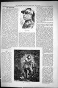 Original Old Antique Print Sporting Dramatic News 1885 Portrait Wilson Snazelle
