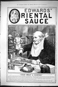 Old Sporting Dramatic News 1885 Advertisement Edward'S Oriental Sauce Victorian