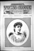 Original Old Antique Print Sporting Dramatic News 1885 Miss Grace ArnLady Woman