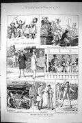 Old Sporting Dramatic News 1885 Derby Horse Racing Spectators Betting Victorian