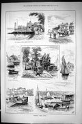 Old Sporting Dramatic News 1885 Yachting Port Cowes Norris Castle Fer Victorian