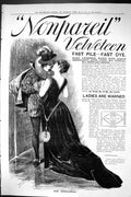Antique Old Print Sporting Dramatic News 1885 Nonpareil Velveteen Fast Dye 19th