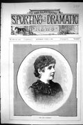 Antique Print Sporting Dramatic News 1885 Portrait Miss Kate Everleigh Lady
