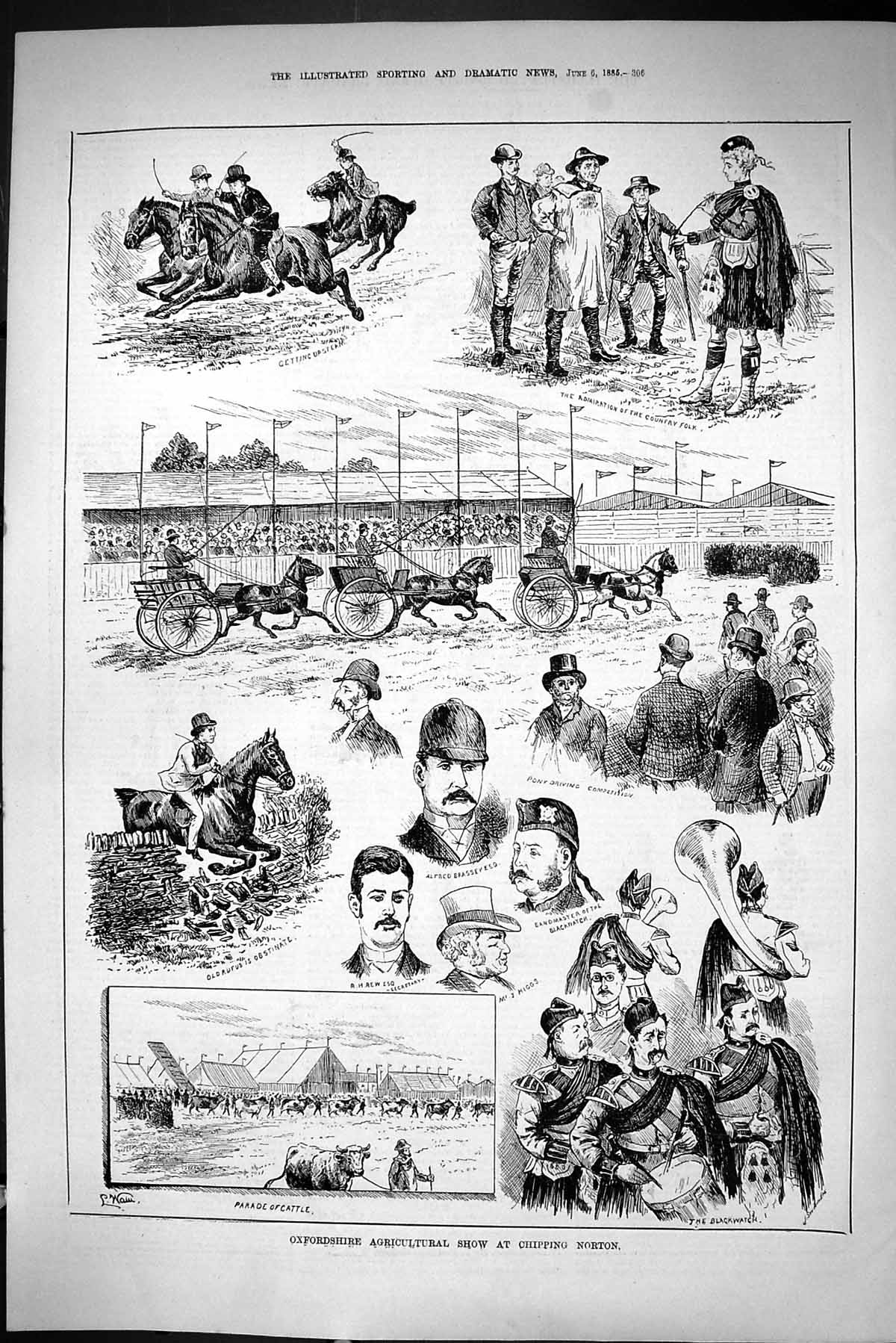 Old 1885 Oxfordshire Agricultural Show Chipping Norton Brassey Rew Hi Victorian