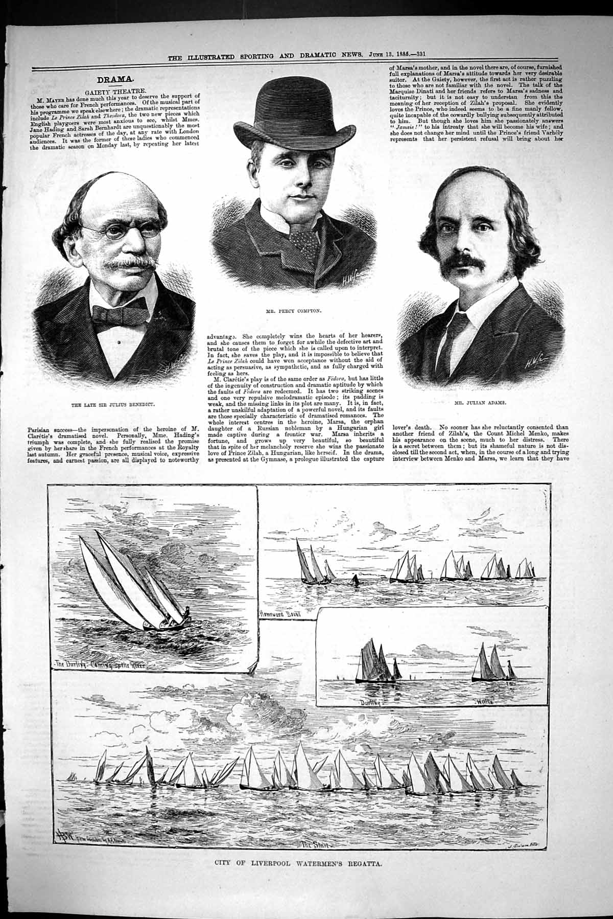 Old 1885 Benedict Percy Compton Julian Adams City Liverpool Watermen Victorian