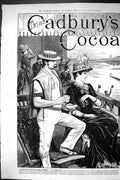 Antique Old Print Sporting Dramatic News 1885 Cadburys Cocoa Drink Boat Race