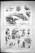 Old Sporting Dramatic News 1885 Horse Racing Cape Bicycle Races Dubli Victorian