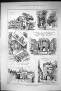 Old Sporting Dramatic News 1885 Yachting Port Southampton Tower Nave Victorian