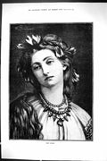 Old Antique Print Sporting Dramatic News 1885 Fair Lilian Beautiful Lday 19th