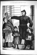 Old Sporting Dramatic News 1885 On Duty Policeman Children Flowers St Victorian
