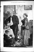 Old Sporting Dramatic News 1885 Off Duty Policeman Children Family Fi Victorian