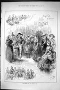 Old Sporting Dramatic News 1885 Fancy Dress Ball Bedford Park Costume Victorian