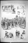 Old Sporting Dramatic News 1885 Oxford Cambridge Lords Cricket Sport Victorian
