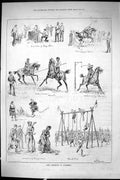 Old Sporting Dramatic News 1885 Army Athletics Aldershot Horses Obsta Victorian