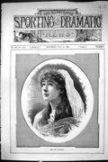 Antique Old Print Sporting Dramatic News 1885 Miss Amy Florence Lady Woman 19th