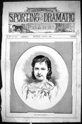 Old Antique Print Sporting Dramatic News 1885 Miss Nettie Carpenter Lady 19th