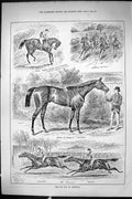 Old Sporting Dramatic News 1885 Cup Day Goodwood Horse Race Metal Alt Victorian