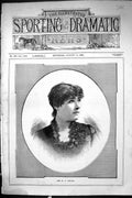 Antique Print Sporting Dramatic News 1885 Portrait Miss Giffard Lady Woman 19th