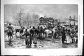 Old Antique Print Sporting Dramatic News 1885 Horse Fair Poland Fine Art 19th