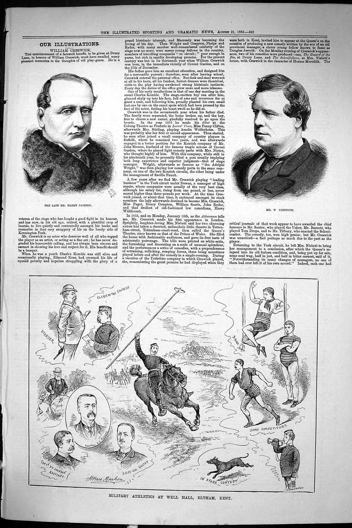 Old 1885 Harry Jackson Greswick Military Athletics Well Hall Eltham K Victorian