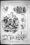 Old Sporting Dramatic News 1885 Sport Pastimes Seventeenth Century Cr Victorian