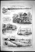 Old Sporting Dramatic News 1885 Worthing Regatta Volunteer Fire Briga Victorian