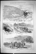 Old Sporting Dramatic News 1885 Deer Stalking Hunting Huntsmen Temple Victorian