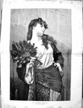 Antique Old Print Sporting Dramatic News 1885 Eastern Beauty Lady Boulanger