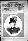 Antique Old Print Sporting Dramatic News 1885 Portrait Miss Amy Roselle Lady