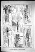 Old Sporting Dramatic News 1885 Margate Regatta Jetty Fort Punts Harb Victorian