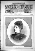 Old Antique Print Sporting Dramatic News 1885 Portrait Miss Nelly Vesey 19th