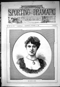 Old Antique Print Sporting Dramatic News 1885 Portrait Miss Maggie Rayson 19th