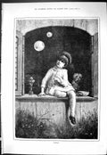 Old Sporting Dramatic News 1885 Little Boy Blowing Bubbles Puppy Dog Victorian