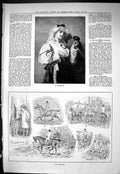 Old Sporting Dramatic News 1885 Masquer Cub Hunting Sport Horses Houn Victorian