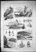 Old Sporting Dramatic News 1885 Tour Finland Wiberg Canal Imatra Fall Victorian