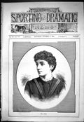 Old Print Sporting Dramatic News 1885 Portrait Miss Peach Beautiful Lady 19th