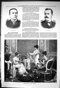 Old Sporting Dramatic News 1885 Stewart Dawson Arthur Lyle Wedding Pr Victorian