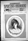 Antique Print Sporting Dramatic News 1885 Portrait Miss Rowe Beautiful Lady