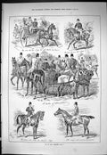 Old Sporting Dramatic News 1885 Opening Day Hunting Horses Huntsmen C Victorian
